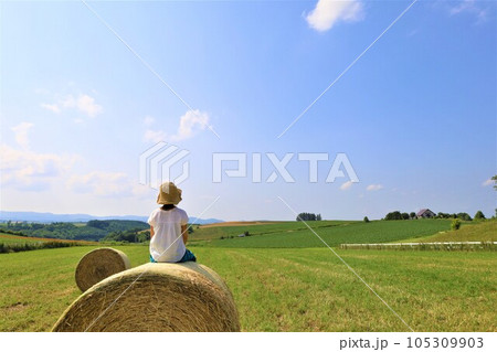 七月の北海道、美瑛の丘で感じる初夏の薫り、芳醇な大地、欧州ヨーロッパの田舎町を想わせる丘の町にて 七月の北海道、美瑛の丘で感じる初夏の薫り、芳醇な大地、欧州ヨーロッパの田舎町を想わせる丘の町にて 105309903