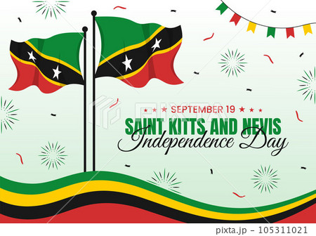 Happy Independence Day Saint Kitts and Nevis Vector Illustration with Country Flag Background in Flat Cartoon Hand Drawn Landing Page Templates Happy Independence Day Saint Kitts and Nevis Vector Illustration with Country Flag Background in Flat Cartoon Hand Drawn Landing Page Templates 105311021