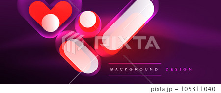 Neon circle abstract background. Template for wallpaper, banner, presentation, background Neon circle abstract background. Template for wallpaper, banner, presentation, background 105311040
