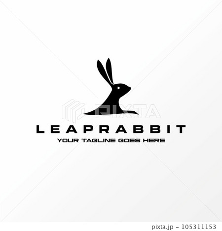 Logo design graphic concept creative abstract premium free vector stock head and ears young rabbit on stand monitoring. Related animal pet farm target 105311153