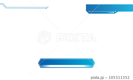 デジタルなニューステロップベースセット　透過素材 105311352