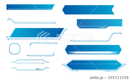 デジタルなニューステロップベースセット　透過素材 105311356