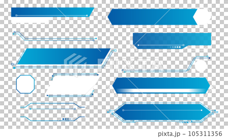 デジタルなニューステロップベースセット　透過素材 105311356