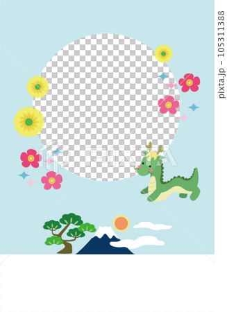 流行相框新年賀卡 105311388