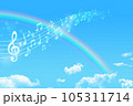 空にかかる虹と五線譜 105311714