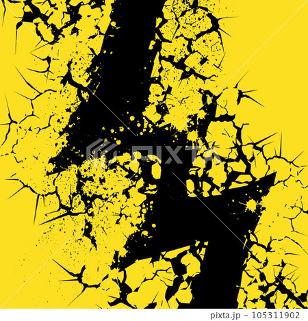 Cracks black line epicenter Cracks black line epicenter 105311902