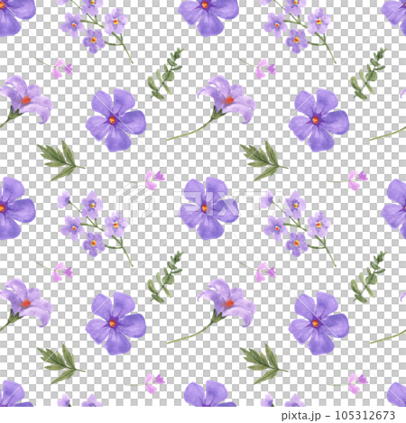 Flower watercolor pattern seamless png 105312673