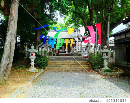 京都　玉田神社のカラフルな境内 105313055