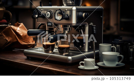 Coffee maker or coffee extractor make espresso 105313749