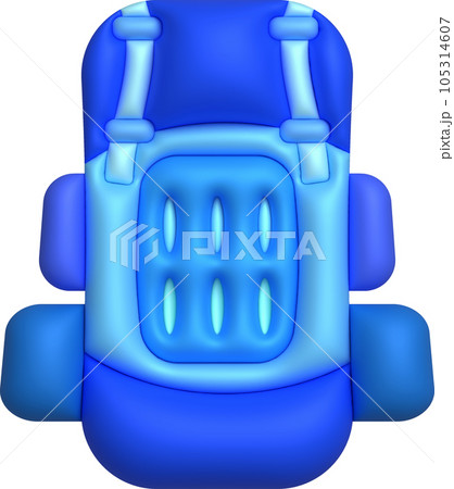 3d illustration travel bag backpack camp backpacking with camping hiking travel equipment. 3d illustration travel bag backpack camp backpacking with camping hiking travel equipment. 105314607