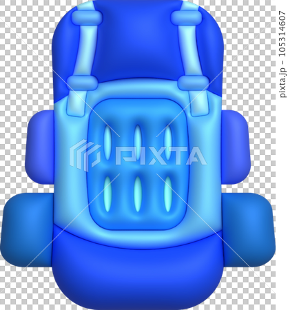 3d illustration travel bag backpack camp backpacking with camping hiking travel equipment. 3d illustration travel bag backpack camp backpacking with camping hiking travel equipment. 105314607