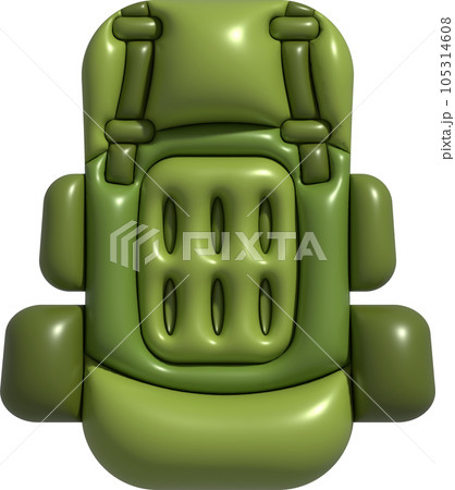 3d illustration travel bag backpack camp backpacking with camping hiking travel equipment. 3d illustration travel bag backpack camp backpacking with camping hiking travel equipment. 105314608