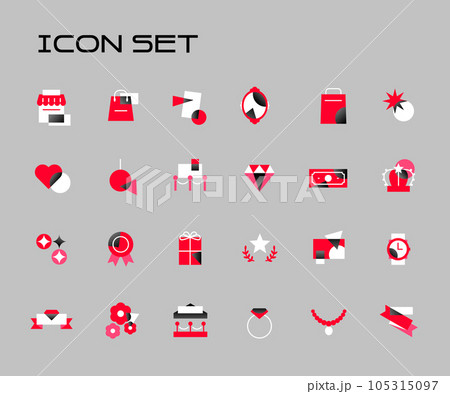 Simple Gradient Point Icon Set Simple Gradient Point Icon Set 105315097