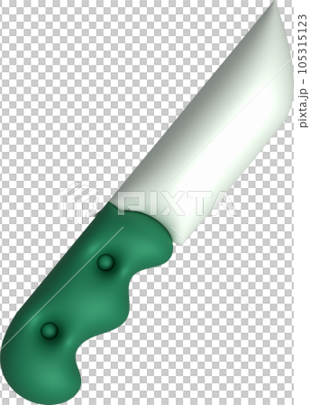 3D illustration folding knife camping, compact expedition knife. Penknife multi-tool. 105315123