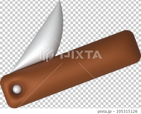 3D illustration folding knife camping, compact expedition knife. Penknife multi-tool. 3D illustration folding knife camping, compact expedition knife. Penknife multi-tool. 105315126