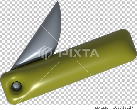 3D illustration folding knife camping, compact expedition knife. Penknife multi-tool. 3D illustration folding knife camping, compact expedition knife. Penknife multi-tool. 105315127