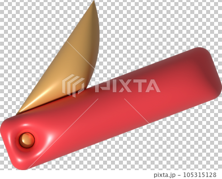 3D illustration folding knife camping, compact expedition knife. Penknife multi-tool. 3D illustration folding knife camping, compact expedition knife. Penknife multi-tool. 105315128