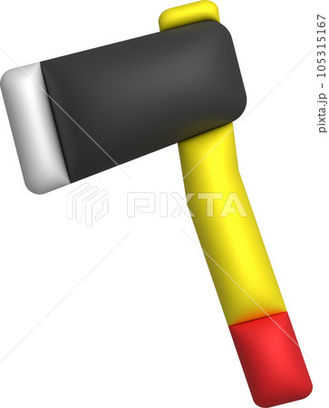 3d illustration ax camping and hiking equipment. 105315167