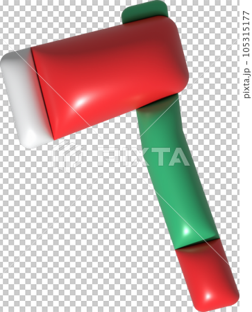 3d illustration ax camping and hiking equipment. 3d illustration ax camping and hiking equipment. 105315177