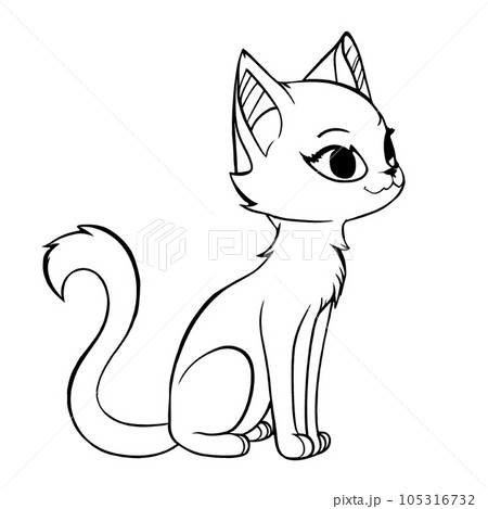cute cat with black stripes cute cat with black stripes 105316732