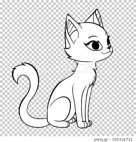 cute cat with black stripes cute cat with black stripes 105316732