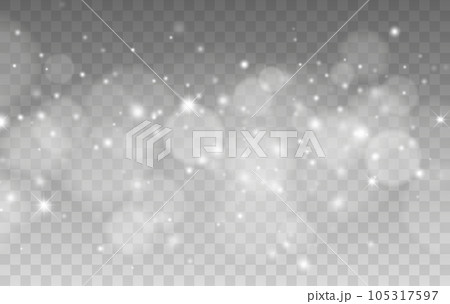 Bokeh lights isolated. Vector background with gold sparkles 105317597