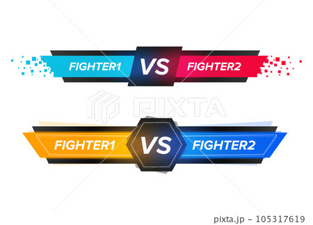 Versus sign. Battle scoreboard vector illustration 105317619