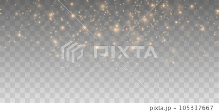 Gold sparkles background. Vector shining particles 105317667