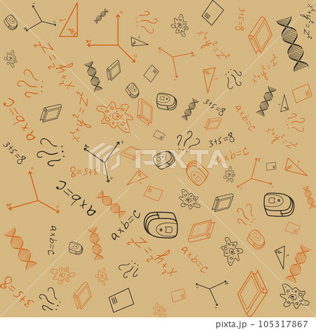 Back to school seamless pattern. Vector background Back to school seamless pattern. Vector background 105317867