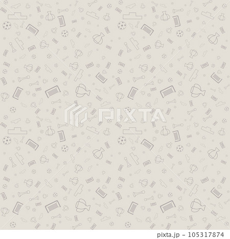 Different football silhouettes seamless pattern. Vector background. 105317874