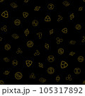 Cryptocurrency financial Items. Seamless pattern. Vector background. 105317892