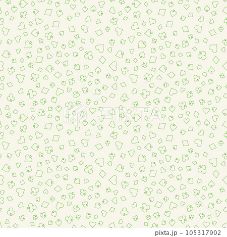 Symbols of Suits Card Seamless Pattern Background. Gambling hand drawn. Symbols of Suits Card Seamless Pattern Background. Gambling hand drawn. 105317902