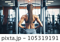 Fitness woman doing exercise in gymnasium, genertive AI. 105319191