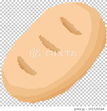 Cute bun loaf bread in pixel art Cute bun loaf bread in pixel art 105320584