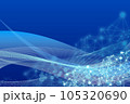 立体構造とネイビーのウェーブ背景 105320690