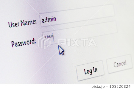 User login on screen User login on screen 105320824