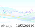音楽の流れるパステルウェーブ背景イメージ 105320910