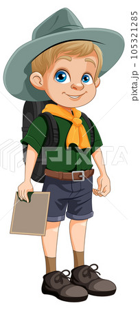 Scout Boy Cartoon Character 105321285