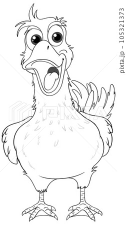 Colorful Happy Chicken Cartoon Colorful Happy Chicken Cartoon 105321373