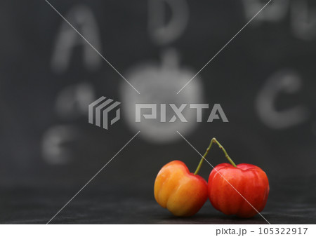 Back to school concept with ripe cherry 105322917