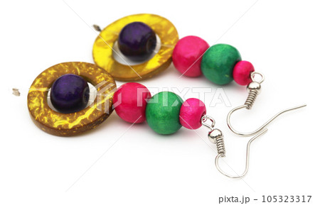 Traditional earrings of Indian subcontinent Traditional earrings of Indian subcontinent 105323317