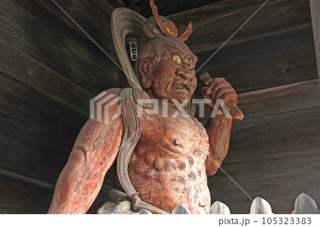 妻沼聖天山の仁王門の仁王像【埼玉県熊谷市】 105323383