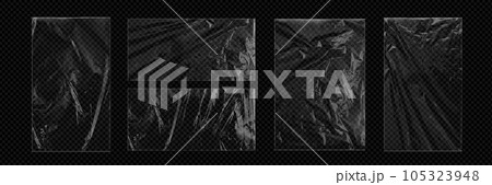 Transparent wrapping film, plastic bag texture 105323948