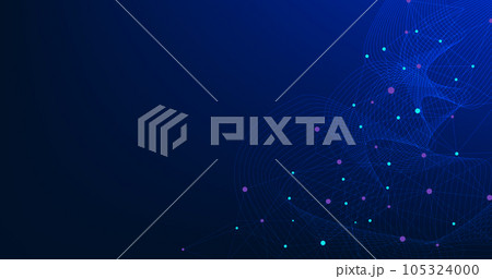 Abstract connection on dark blue background. 105324000
