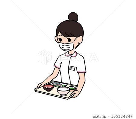 配膳する看護師 105324847