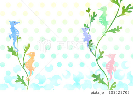 辰年年賀状　タツノオトシゴ 105325705