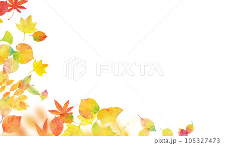 落ち葉が舞い散る背景素材　バックイメージ 105327473