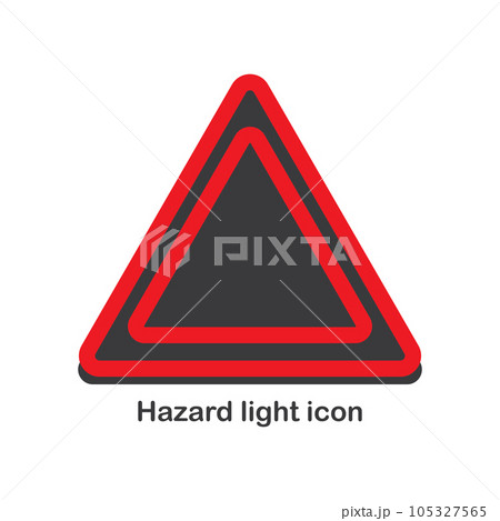 Hazard light icon Hazard light icon 105327565