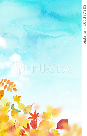 さわやかな秋空　背景素材 105327585