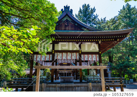 京都市上京区上御霊竪町の上御霊神社 神楽殿 京都市上京区上御霊竪町の上御霊神社 神楽殿 105327659